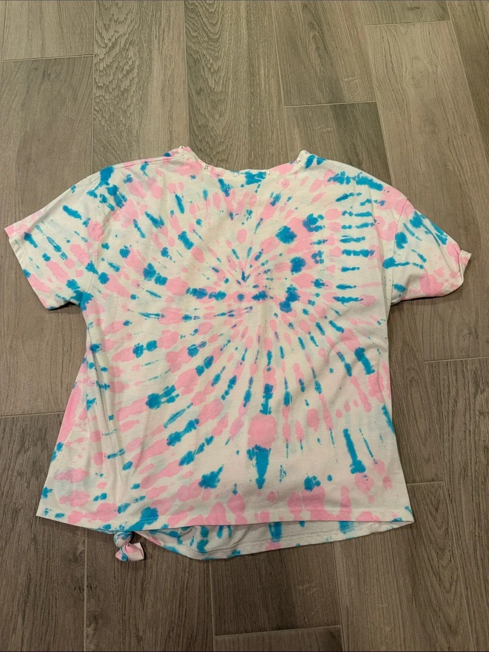 Generation Love Women’s Tie-Dye Short Sleeve Tee in Pink & Blue Size M